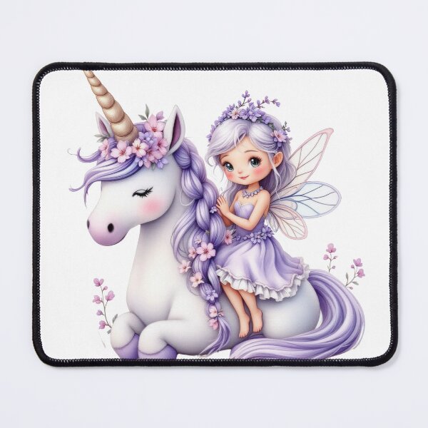 Item preview, Lavender Fairy Riding Baby Unicorn designed and sold by butterflies-new.