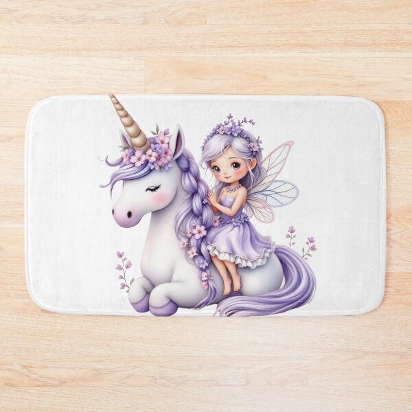 Item preview, Lavender Fairy Riding Baby Unicorn designed and sold by butterflies-new.