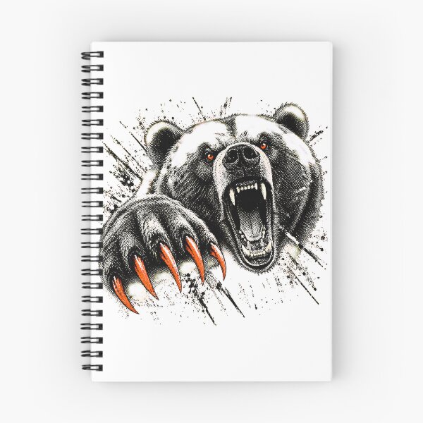 Item preview, Roaring Wolverine Ink Splatter Aggressive Animal Mascot designed and sold by chattsuede.