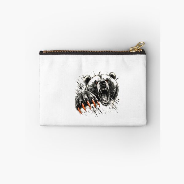 Item preview, Roaring Wolverine Ink Splatter Aggressive Animal Mascot designed and sold by chattsuede.