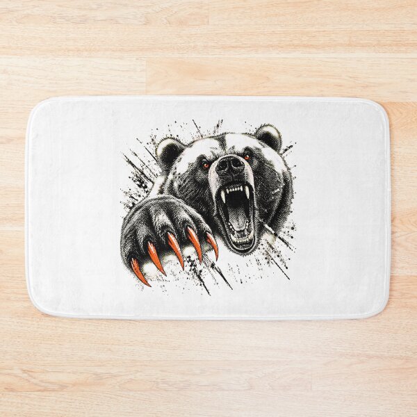 Item preview, Roaring Wolverine Ink Splatter Aggressive Animal Mascot designed and sold by chattsuede.