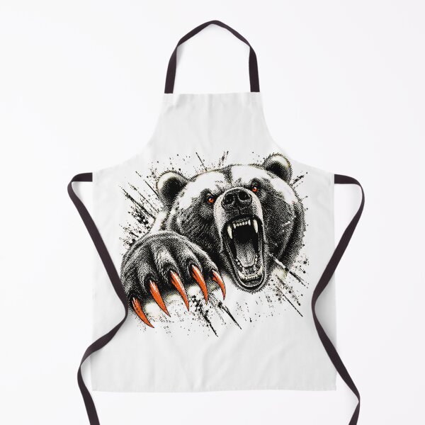 Item preview, Roaring Wolverine Ink Splatter Aggressive Animal Mascot designed and sold by chattsuede.