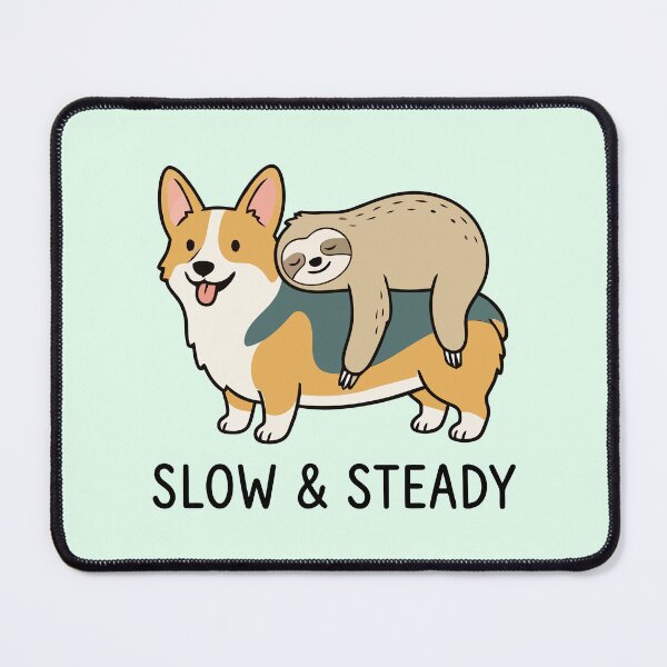Item preview, Slow And Steady Sloth Riding Corgi Best Friends Cute Animal designed and sold by Amir Faysal.