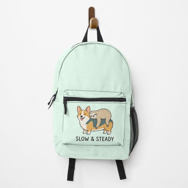 Item preview, Slow And Steady Sloth Riding Corgi Best Friends Cute Animal designed and sold by Amir Faysal.