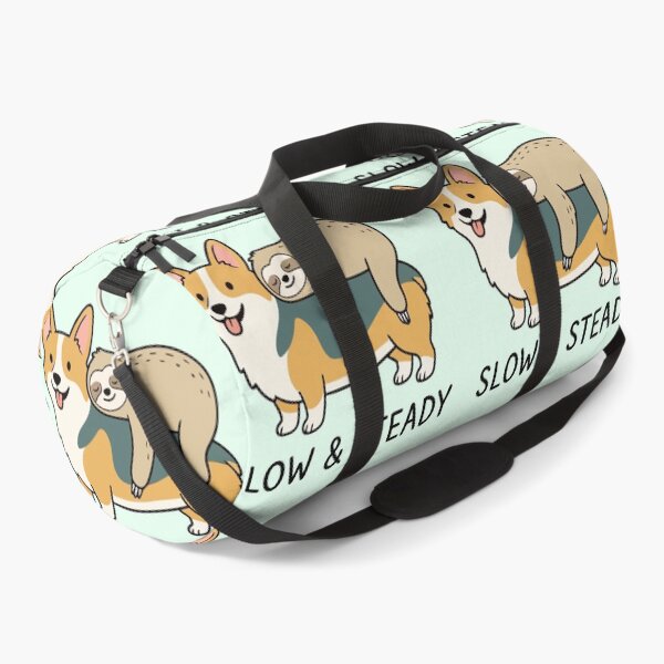 Item preview, Slow And Steady Sloth Riding Corgi Best Friends Cute Animal designed and sold by Amir Faysal.