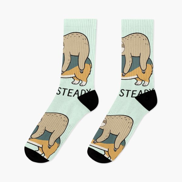 Item preview, Slow And Steady Sloth Riding Corgi Best Friends Cute Animal designed and sold by Amir Faysal.