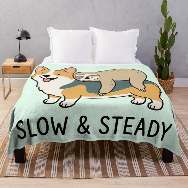 Item preview, Slow And Steady Sloth Riding Corgi Best Friends Cute Animal designed and sold by Amir Faysal.