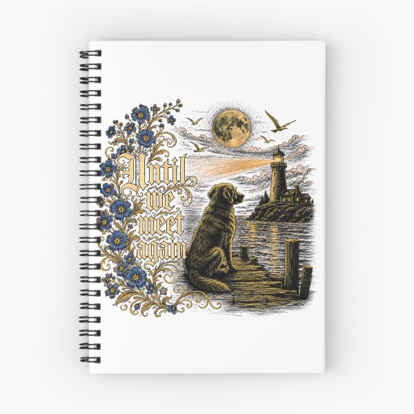 Item preview, Until We Meet Again Dog Memorial Lighthouse Moon Remembrance designed and sold by chattsuede.