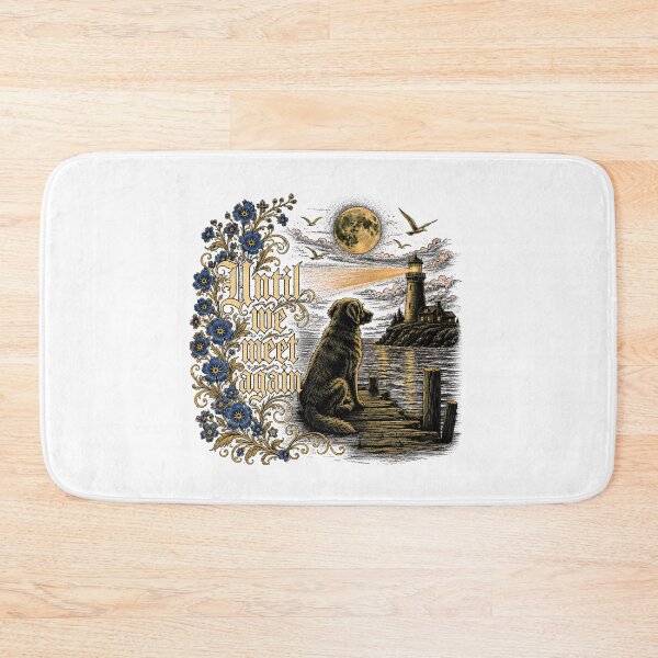 Item preview, Until We Meet Again Dog Memorial Lighthouse Moon Remembrance designed and sold by chattsuede.