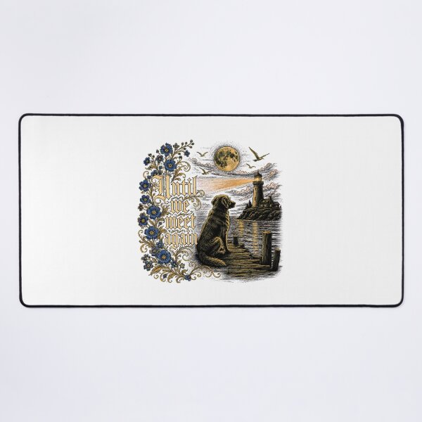 Item preview, Until We Meet Again Dog Memorial Lighthouse Moon Remembrance designed and sold by chattsuede.