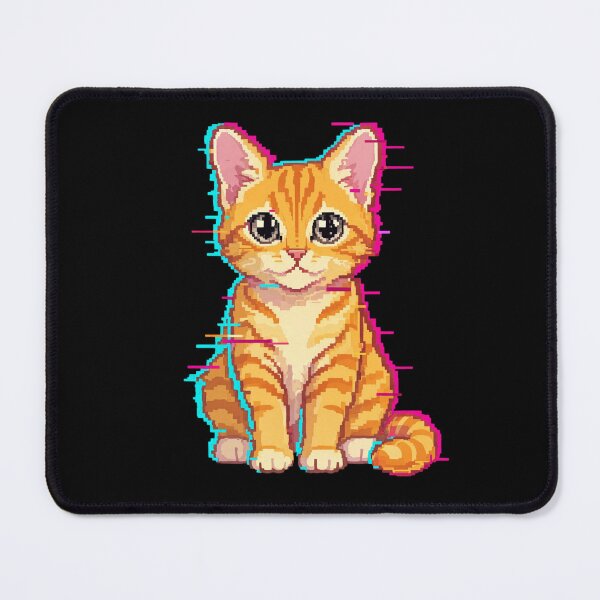 Item preview, Orange Tabby Cat Glitch Art Pixel Kitten designed and sold by jo-e-basta.