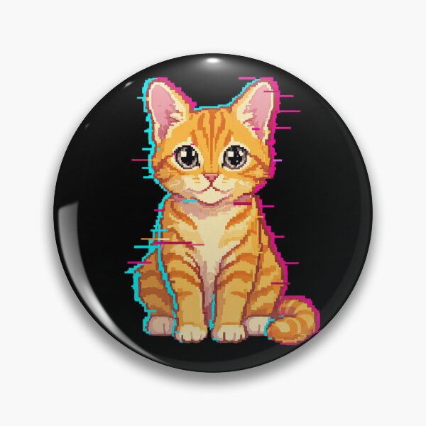 Item preview, Orange Tabby Cat Glitch Art Pixel Kitten designed and sold by jo-e-basta.