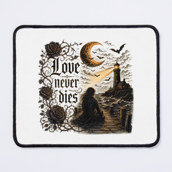 Item preview, Gothic Romantic Lighthouse Dark Fantasy Moonlit Scene designed and sold by chattsuede.