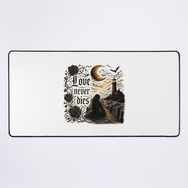 Item preview, Gothic Romantic Lighthouse Dark Fantasy Moonlit Scene designed and sold by chattsuede.
