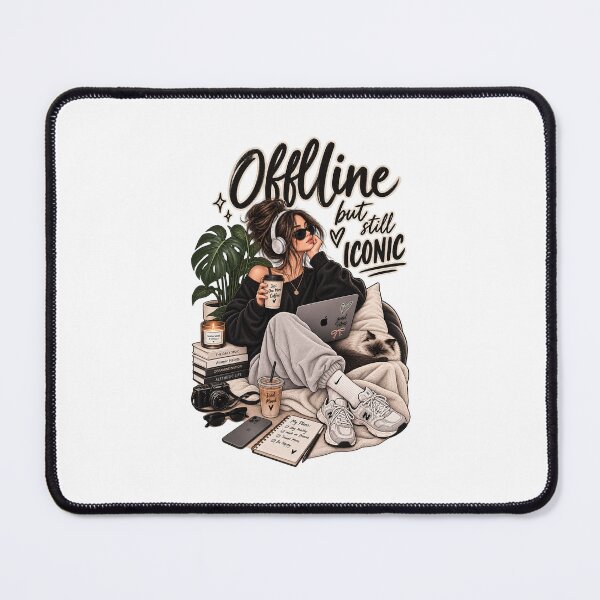 Item preview, Offline But Still Iconic – Cozy Girl Lifestyle Design designed and sold by GoodVibe Prints.