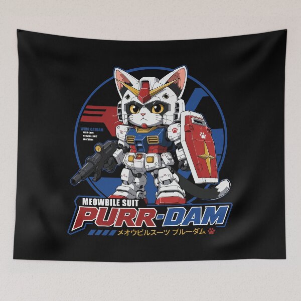 Item preview, Meowbile Suit Purr-Dam: Wing Catdam designed and sold by GhoulishGraphX.