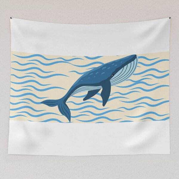 Item preview, Blue Humpback Whale designed and sold by MayaCordalia.