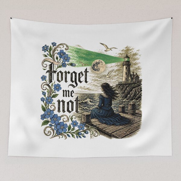 Item preview, Victorian Lighthouse Forget-Me-Not Gothic Romance designed and sold by chattsuede.