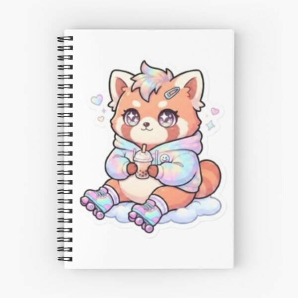Item preview, Red Panda with Boba & Skates designed and sold by Snurly.