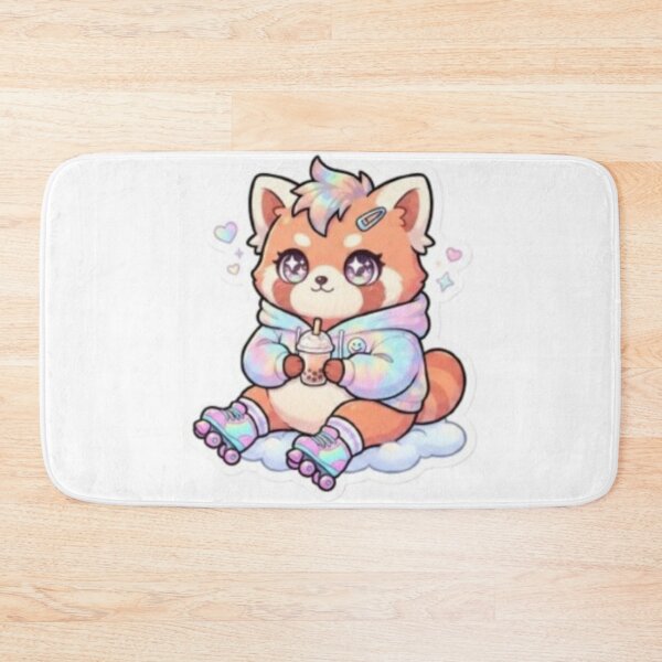 Item preview, Red Panda with Boba & Skates designed and sold by Snurly.