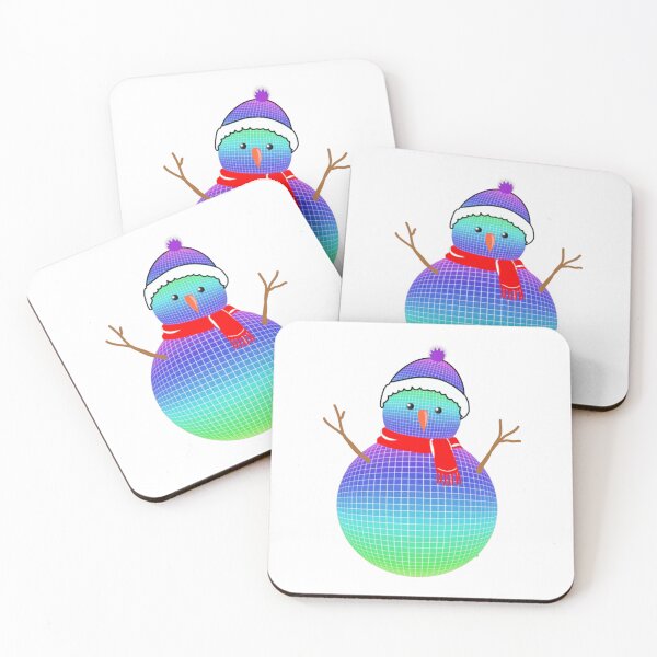 Item preview, retro mosaic snowman design designed and sold by ElizaErger.