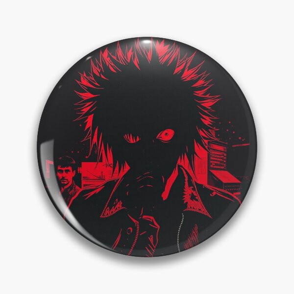 Item preview, Neon Red Spiked Hair Anime Punk Portrait designed and sold by ERODED SELF.