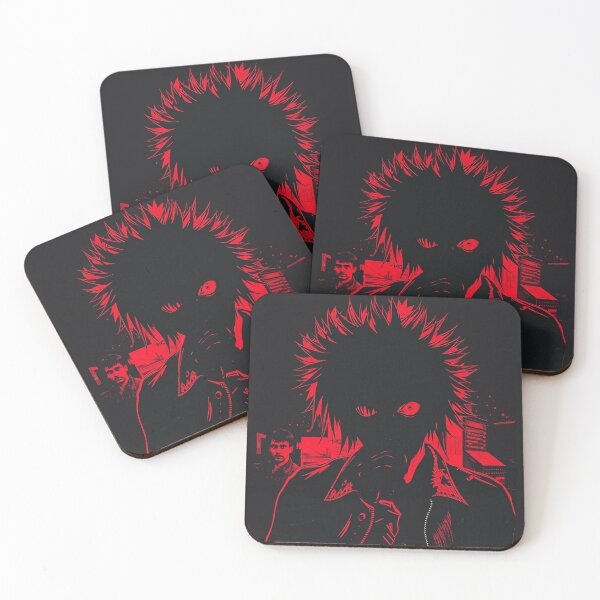 Item preview, Neon Red Spiked Hair Anime Punk Portrait designed and sold by ERODED SELF.