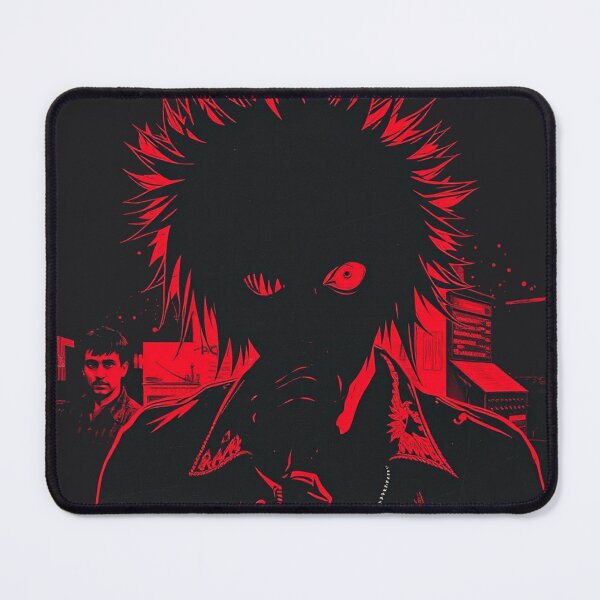 Item preview, Neon Red Spiked Hair Anime Punk Portrait designed and sold by ERODED SELF.