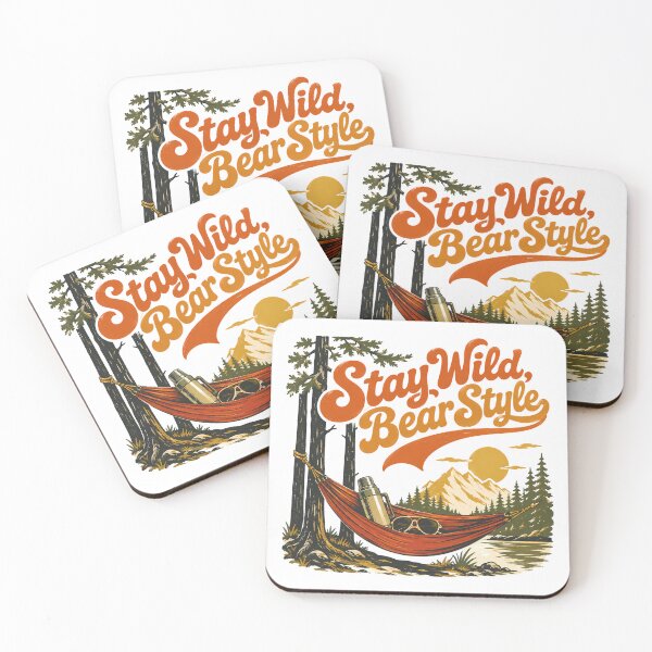 Item preview, Stay Wild Bear Style Camping Vintage Outdoor Adventure designed and sold by chattsuede.