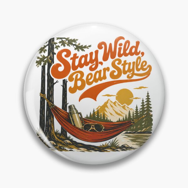 Item preview, Stay Wild Bear Style Camping Vintage Outdoor Adventure designed and sold by chattsuede.