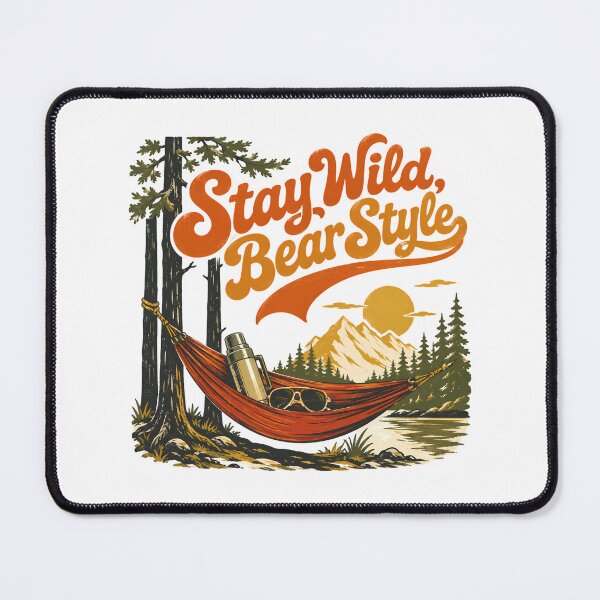 Item preview, Stay Wild Bear Style Camping Vintage Outdoor Adventure designed and sold by chattsuede.