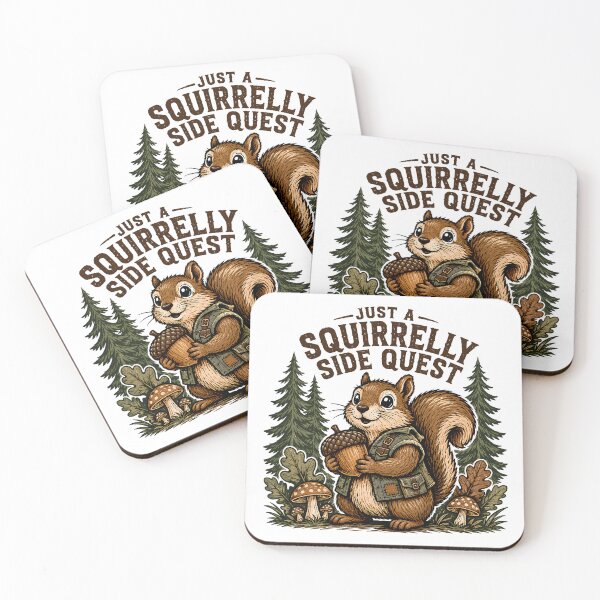 Item preview, Gamer Squirrel Side Quest RPG Adventure Badge designed and sold by chattsuede.
