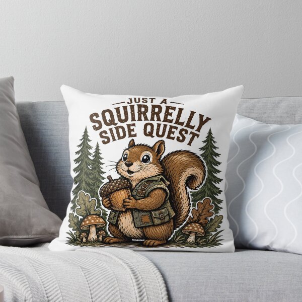 Item preview, Gamer Squirrel Side Quest RPG Adventure Badge designed and sold by chattsuede.