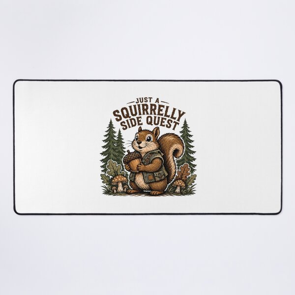 Item preview, Gamer Squirrel Side Quest RPG Adventure Badge designed and sold by chattsuede.