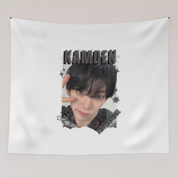 Item preview, AMPERS&ONEe Kamden Global KPOP Boy Group Black and White Collage Digital Art Portrait designed and sold by AJUNICE STUDIO.
