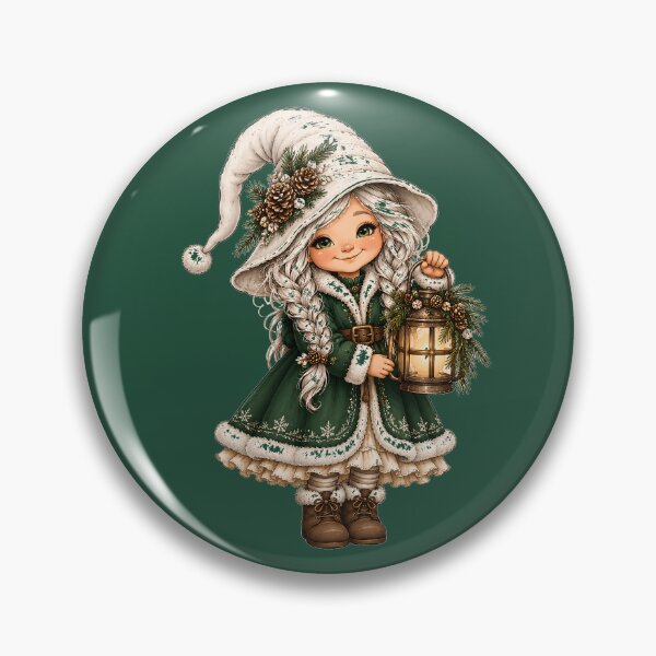 Item preview, Whimsical Winter Girl with Lantern | Cozy Christmas Cottagecore Fantasy Art | Cute Holiday Illustration designed and sold by Shabby Script Archive | Digital Designer .