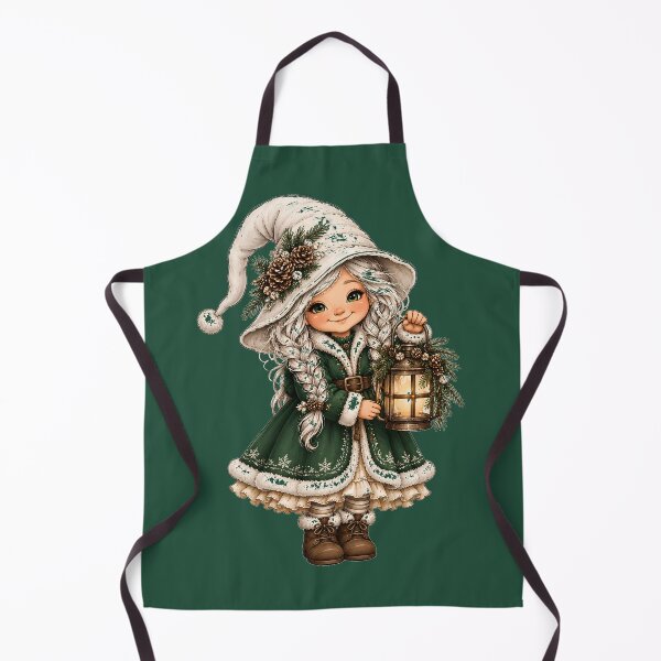 Item preview, Whimsical Winter Girl with Lantern | Cozy Christmas Cottagecore Fantasy Art | Cute Holiday Illustration designed and sold by Shabby Script Archive | Digital Designer .