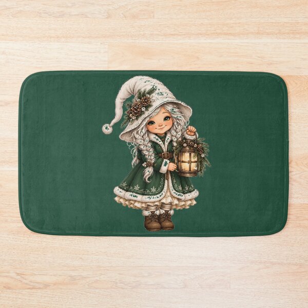 Item preview, Whimsical Winter Girl with Lantern | Cozy Christmas Cottagecore Fantasy Art | Cute Holiday Illustration designed and sold by Shabby Script Archive | Digital Designer .