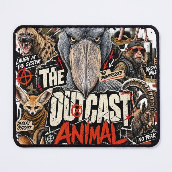 Item preview, The Outcast Animal Club – Anti-Design Streetwear Animal Graphic | Brutalist Underground Wildlife Art designed and sold by zdzdesigner.