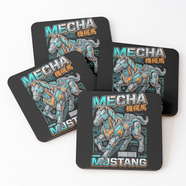 Item preview, Mustang Mecha Model-MM01 — Futuristic Robot Horse Design Tee v4 designed and sold by CornishPixiPony.