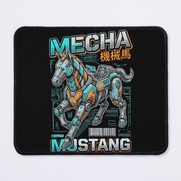Item preview, Mustang Mecha Model-MM01 — Futuristic Robot Horse Design Tee v4 designed and sold by CornishPixiPony.