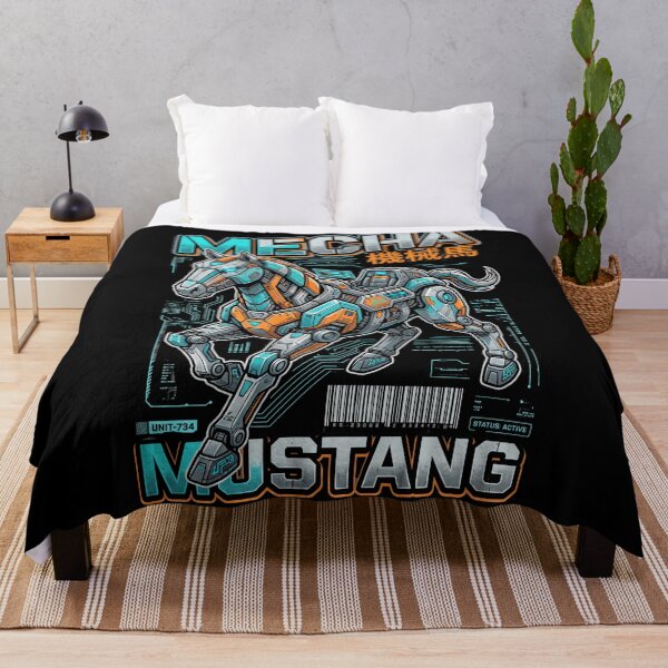 Item preview, Mustang Mecha Model-MM01 — Futuristic Robot Horse Design Tee v4 designed and sold by CornishPixiPony.