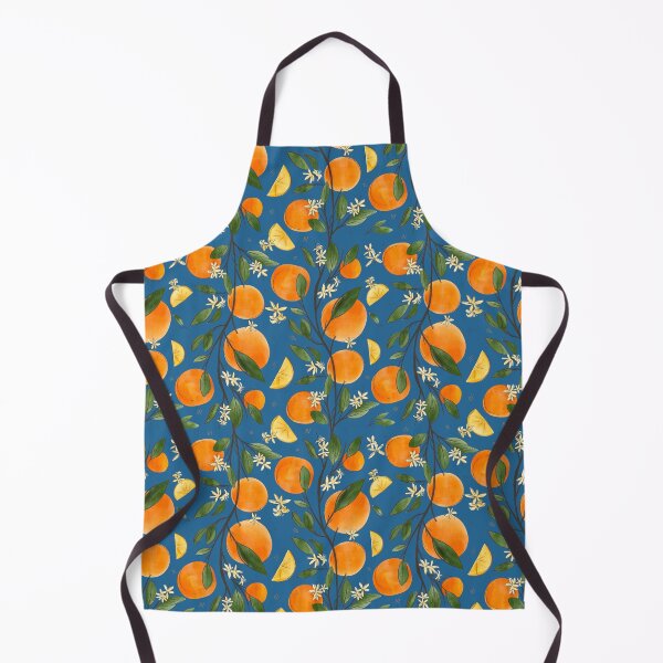 Item preview, Citrus Blossom Garden on Blue designed and sold by Yujie Morales Design and Illustration.