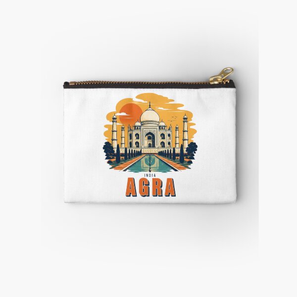 Item preview, Agra India Taj Mahal Retro Sunset Badge designed and sold by Inkworksbyshery.