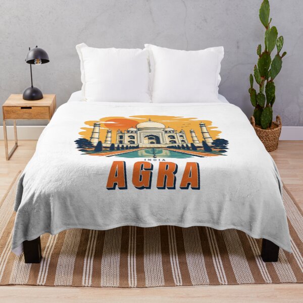 Item preview, Agra India Taj Mahal Retro Sunset Badge designed and sold by Inkworksbyshery.