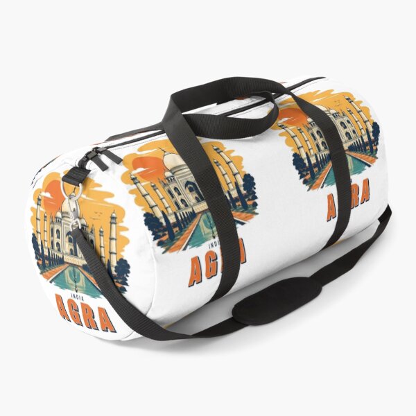 Item preview, Agra India Taj Mahal Retro Sunset Badge designed and sold by Inkworksbyshery.