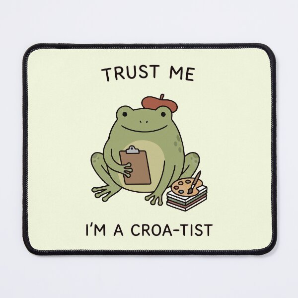 Item preview, Trust Me I'm A Croa-Tist Funny Frog Artist Palette Beret designed and sold by Amir Faysal.