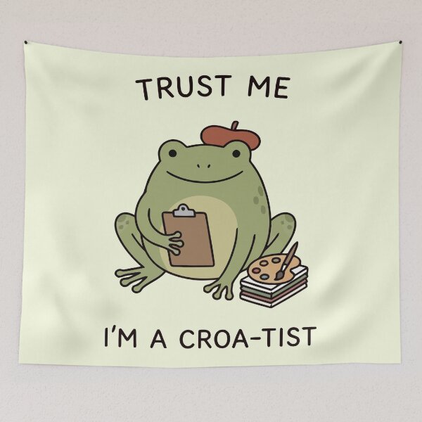 Item preview, Trust Me I'm A Croa-Tist Funny Frog Artist Palette Beret designed and sold by Amir Faysal.