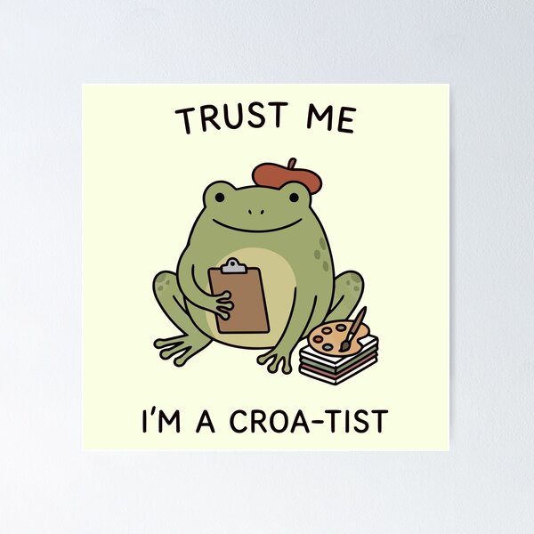 Item preview, Trust Me I'm A Croa-Tist Funny Frog Artist Palette Beret designed and sold by Amir Faysal.