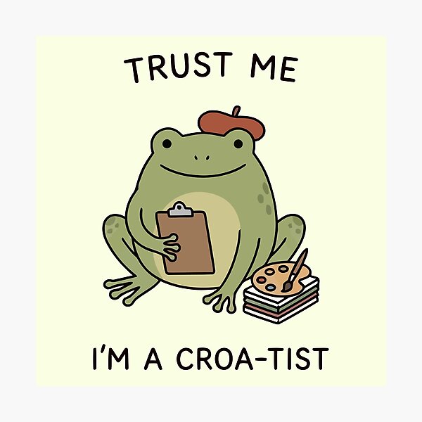Item preview, Trust Me I'm A Croa-Tist Funny Frog Artist Palette Beret designed and sold by Amir Faysal.